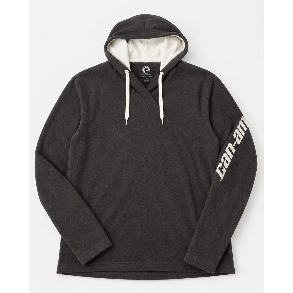 Can-Am BRP Womens L Micro Fleece Hoodie Gray Sleeve Logo ATV UTV 286200